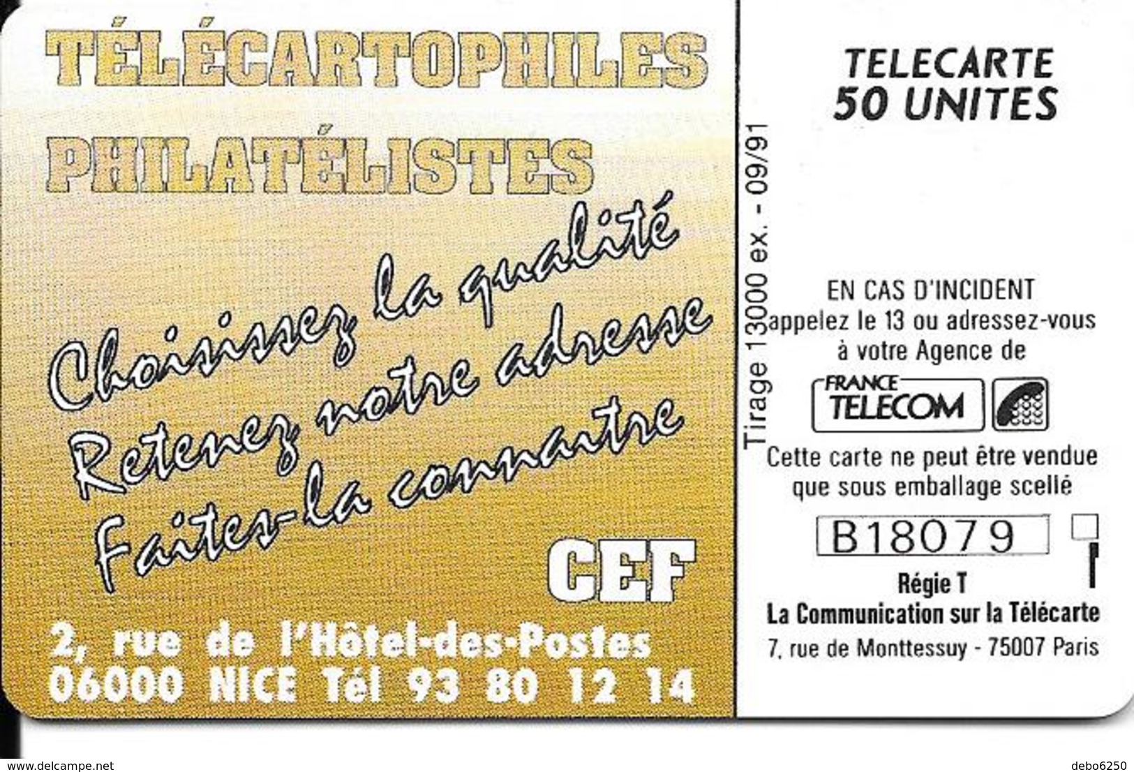 MOZART Télécartophiles Philatélistes 13000 Ex 1991 - Musique