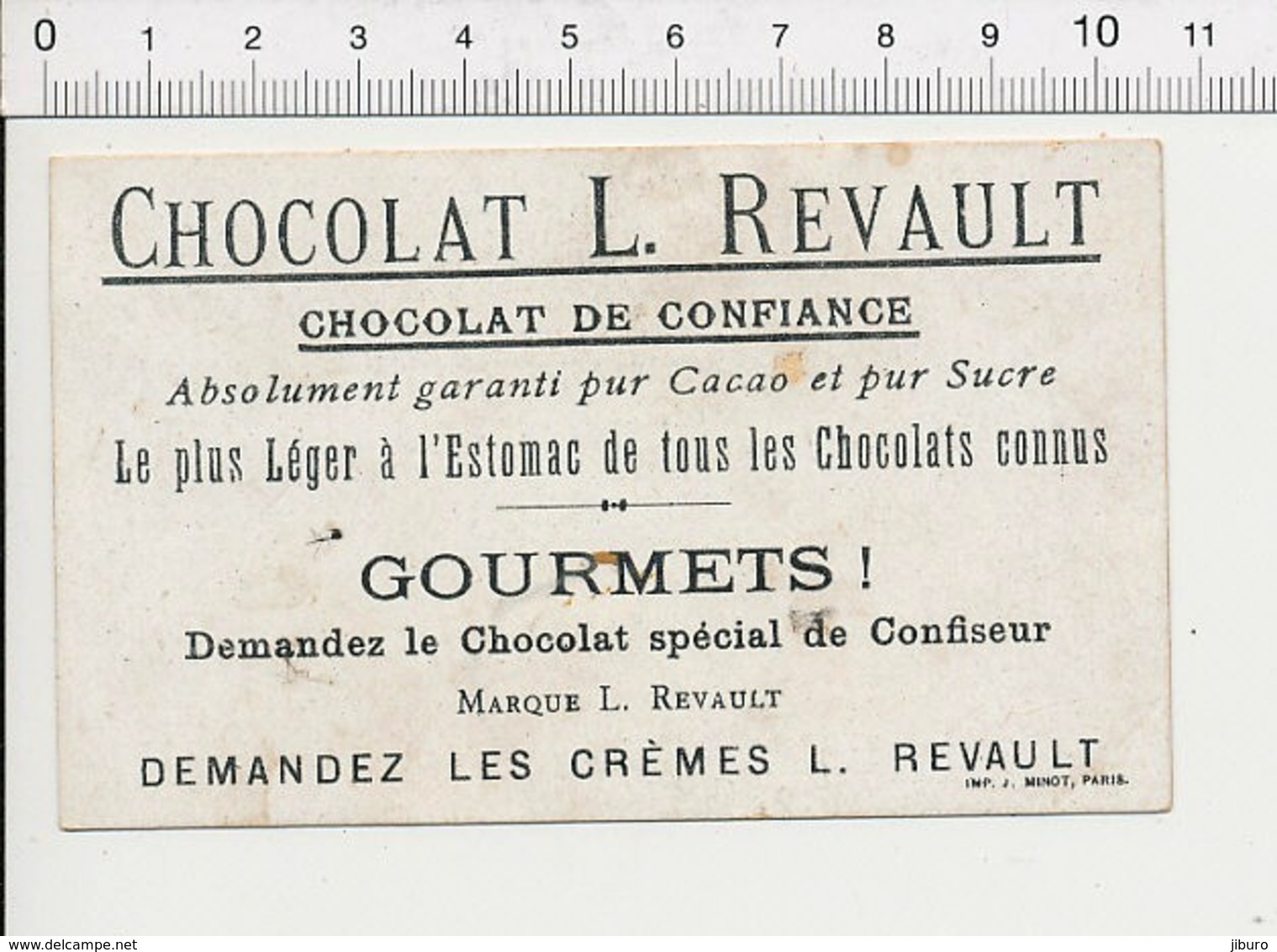 Chromo Publicitaire Chocolat Revault Parapluie Ancien BIM 69/5-B - Autres & Non Classés