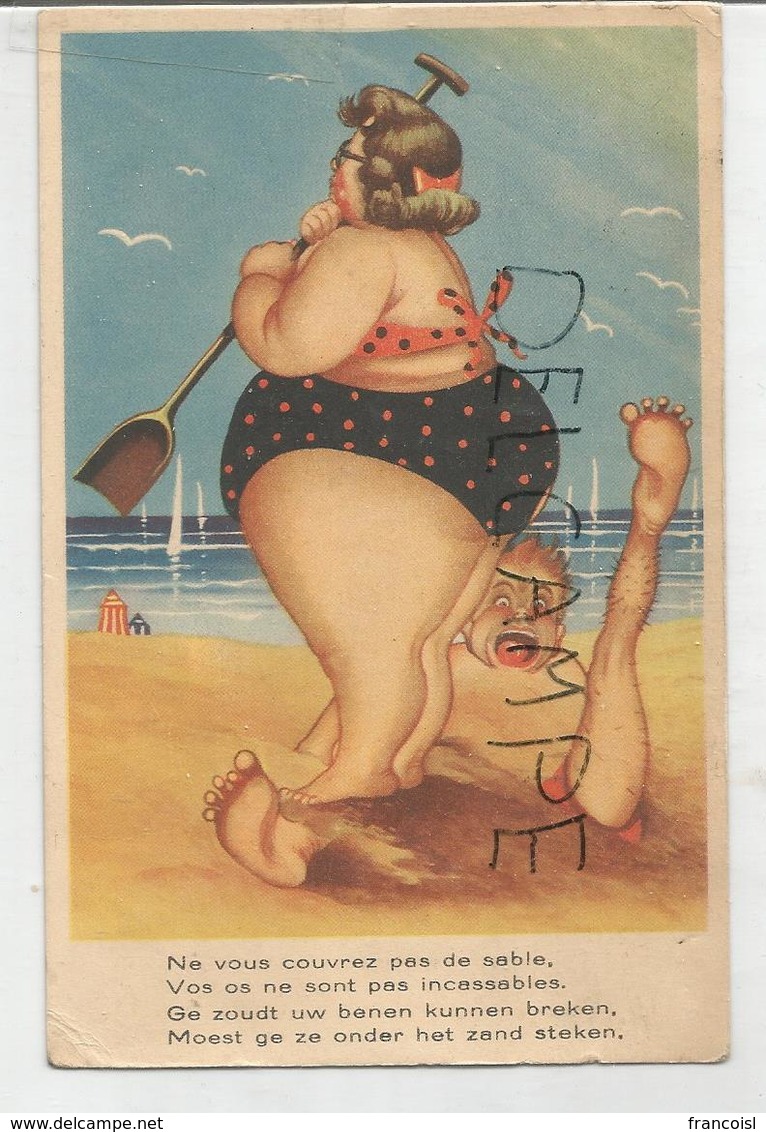 Grosse Dame à La Plage écrase Un Homme:" Ne Vous Couvrez Pas De Sable..." - Humour