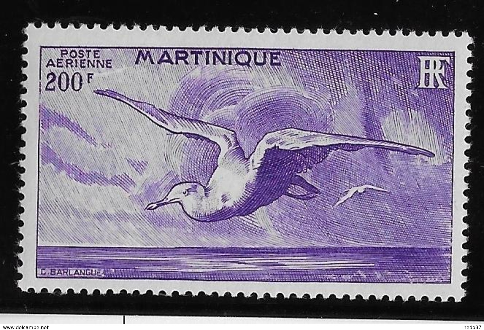 Martinique Poste Aérienne N°15 - Oiseaux - Neuf * Avec Charnière - TB - Posta Aerea