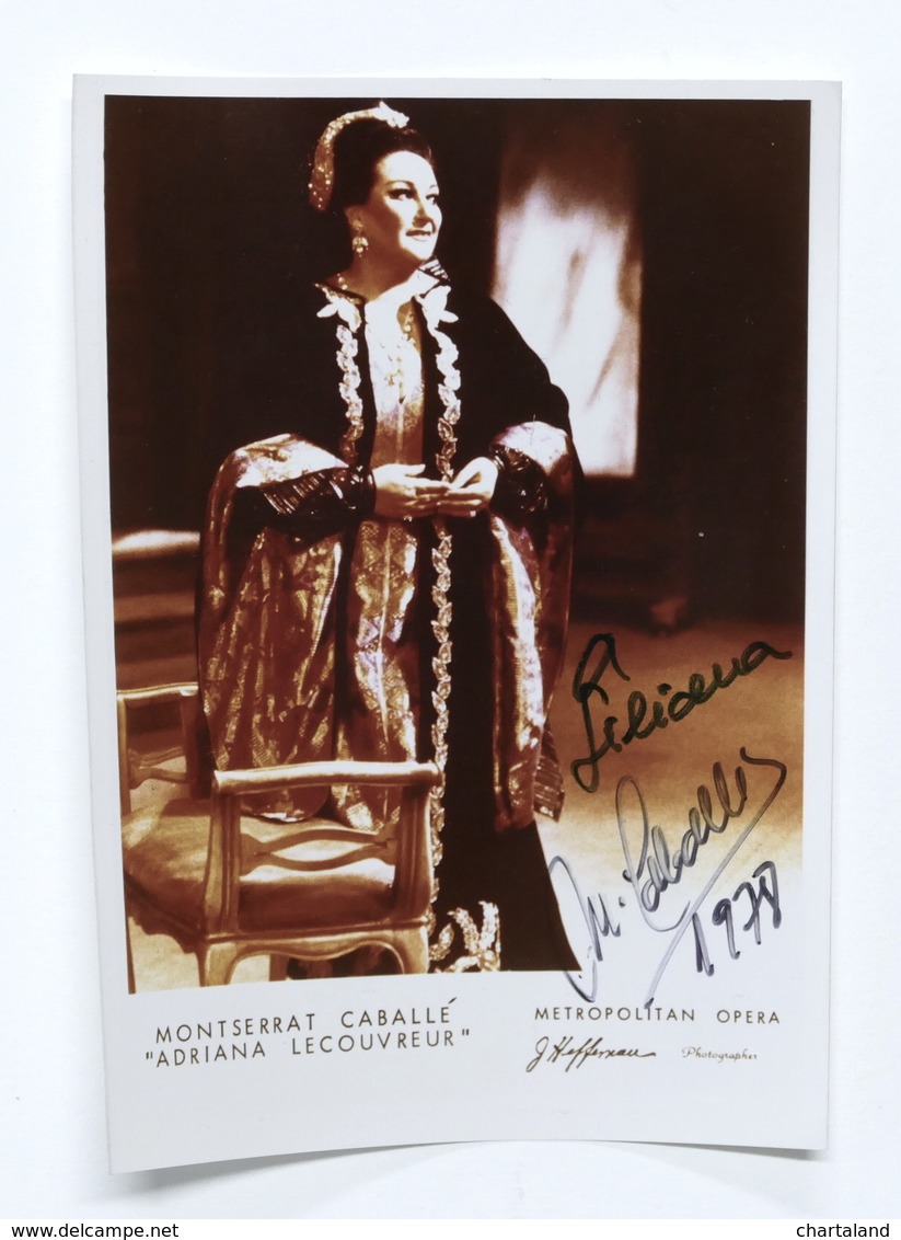 Musica Lirica - Autografo Del Soprano Montserrat Caballé  - 1978 - Altri & Non Classificati