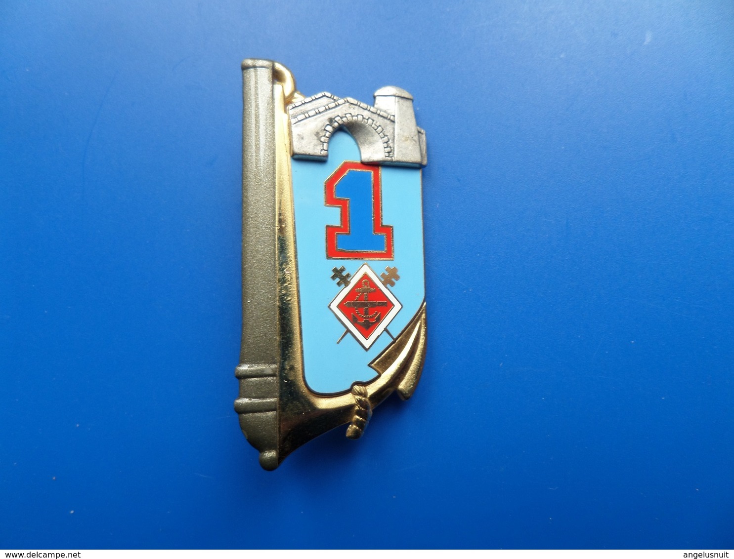 1° Régiment D’Artillerie De Marine, 1° Batterie  ,insigne Artillerie De Marine , Insigne , Segalen - Armée De Terre