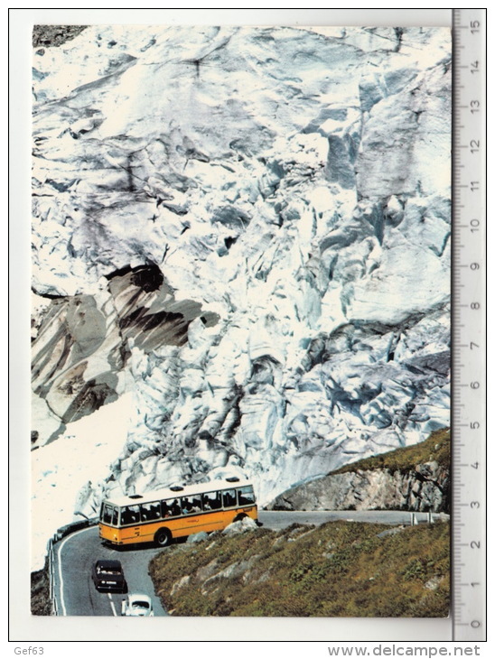 Furka - Rhonegletscher / Glacier Du Rhône - Postauto ° Bus / Car PTT - Bus & Autocars