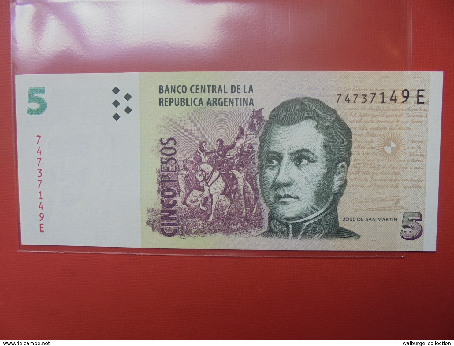 ARGENTINE 5 PESOS PEU CIRCULER - Argentine