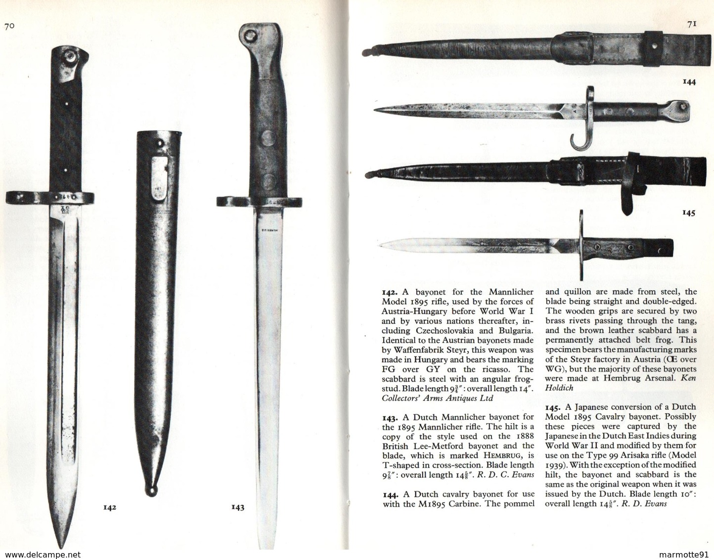 COLLECTOR'S PICTORIAL BOOK OF BAYONETS EVOLUTION HISTORY GUIDE ETUDE PRESENTATION BAIONNETTE HISTORIQUE - Armes Blanches