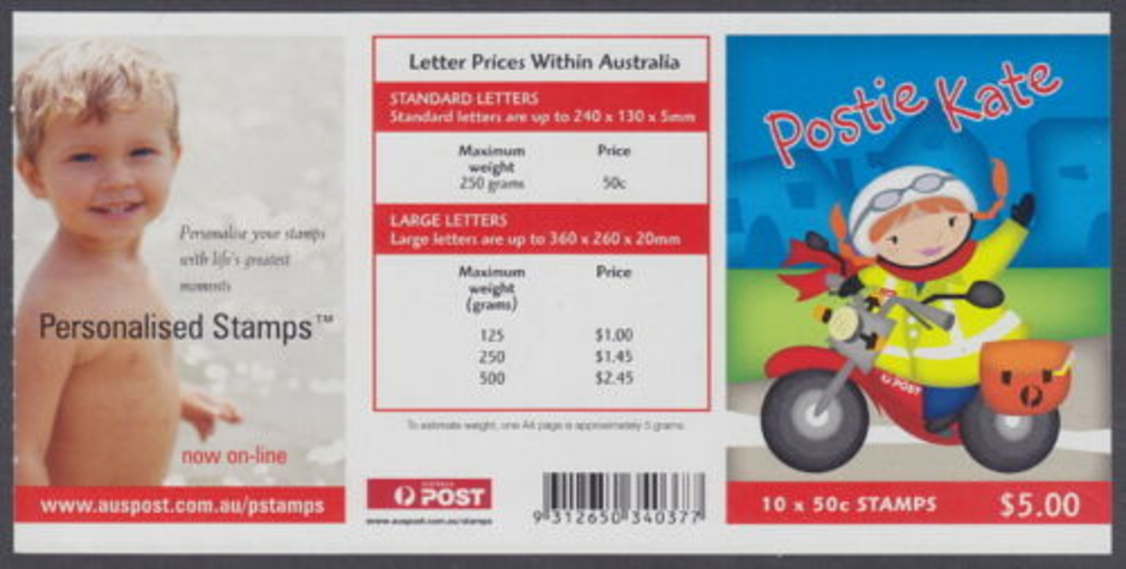 AUSTRALIA, 2006, Postie Kate Booklet S-a  Mnh - Nuevos