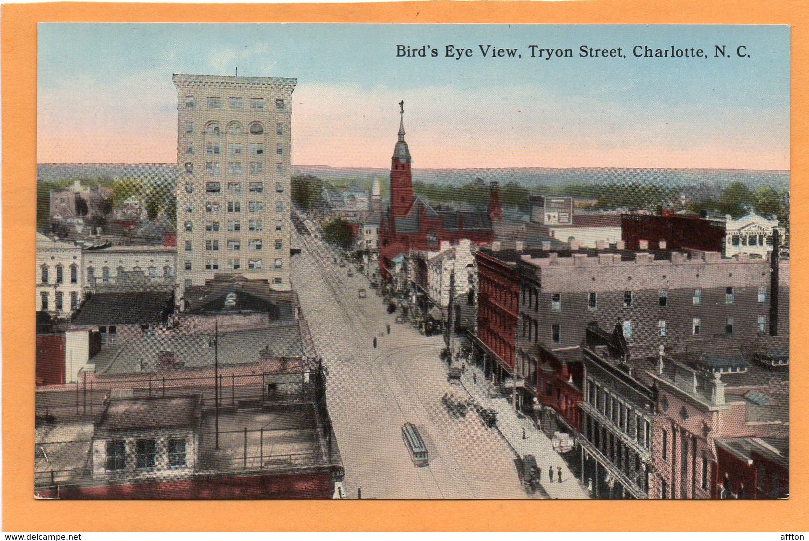 Charlotte NC 1915 Postcard - Charlotte