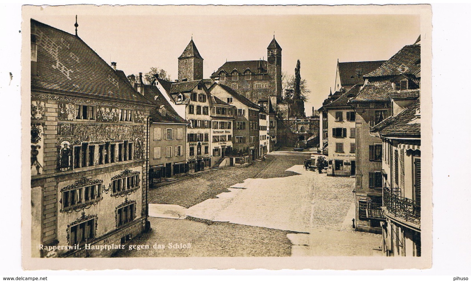 CH5398  RAPPERSWIL : Hauptplatz Gegen Das Schloss - Rapperswil