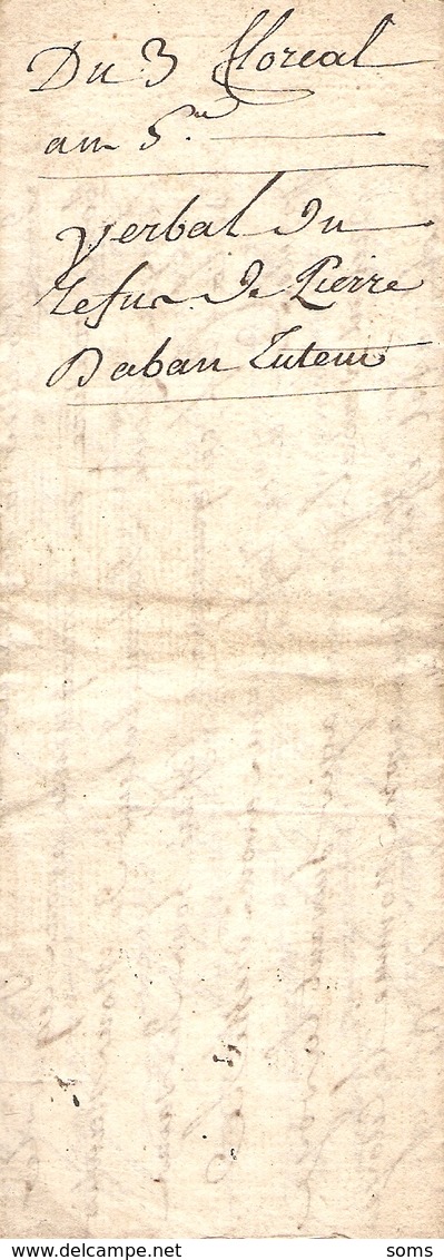 Vieux Papier Du Béarn, An VI, Daban De Soumoulou Refuse De Donner La Clé De La Maison Au Tribunal De Famille - Documents Historiques