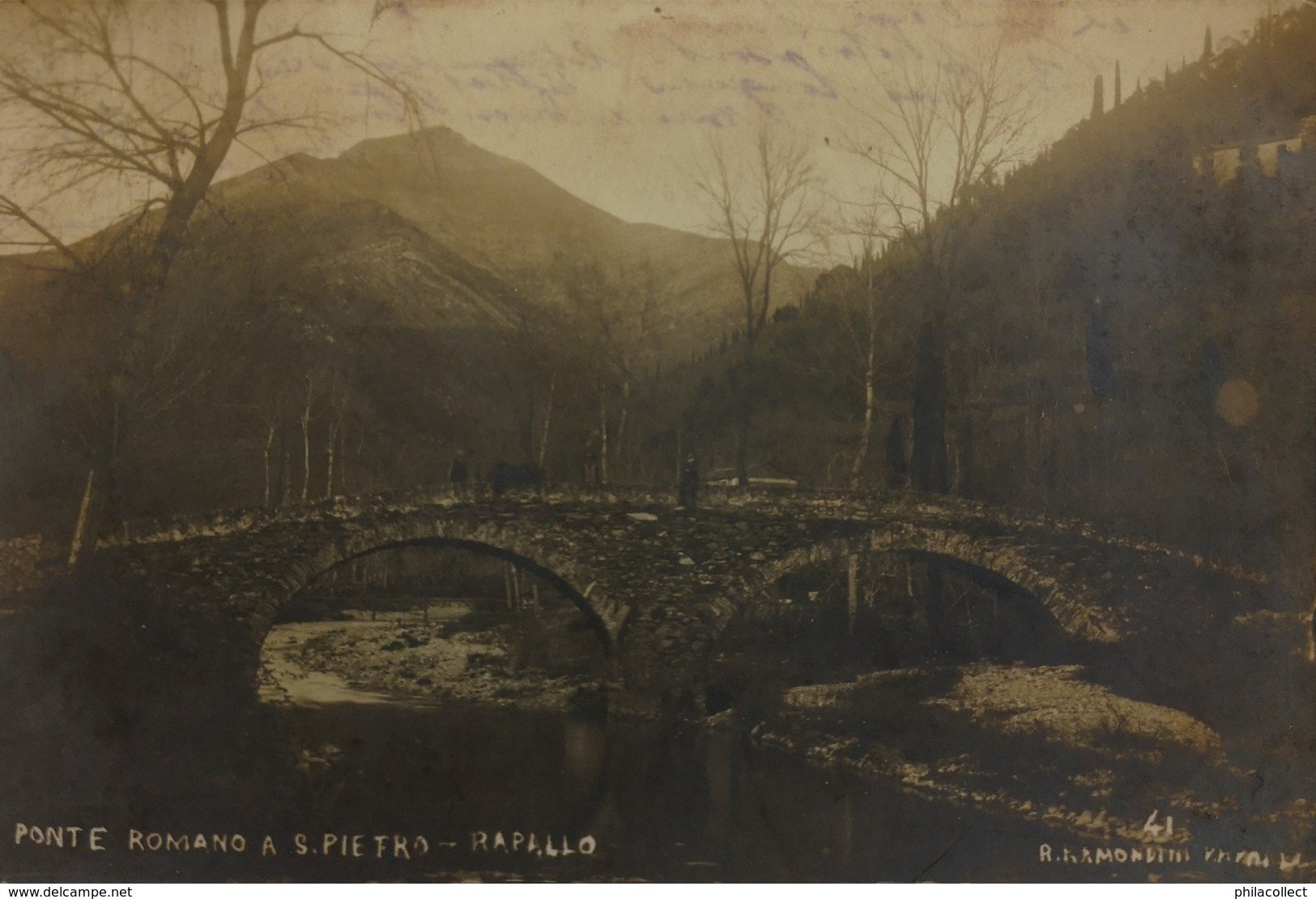 Rapallo (Genua) Carte Photo // Ponte Romano A S. Pietro 19?? - Andere & Zonder Classificatie