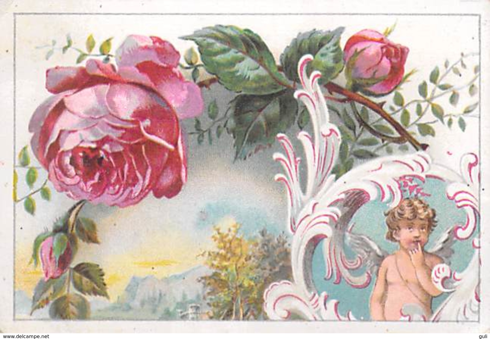 Images-Chromos > Chromo  CHOCOLAT De La HAVANE (angelot Fleur Rose) *PRIX FIXE - Autres & Non Classés