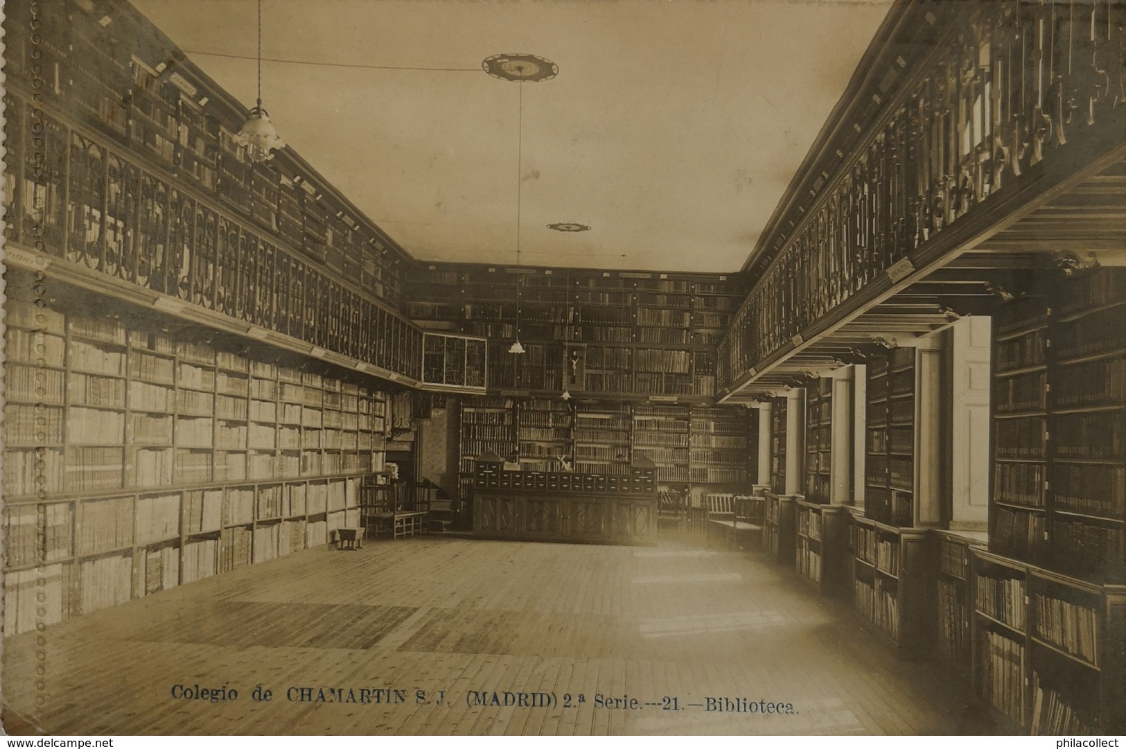 Madrid //  Carte Photo // Colegio De Chamartin S. J. (Biblioteca) 19?? - Madrid