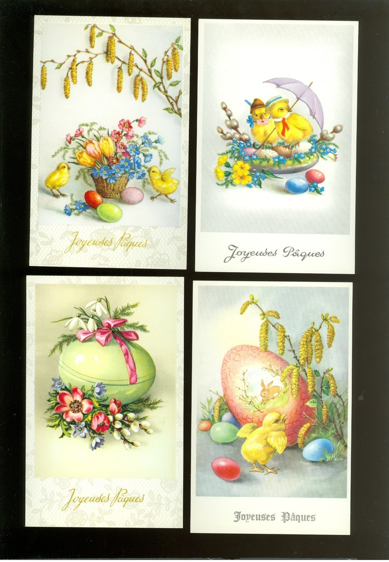 Beau lot de 60 cartes postales de fantaisie  Pâques   Mooi lot 60 postkaarten van fantasie  Pasen -  60 scans