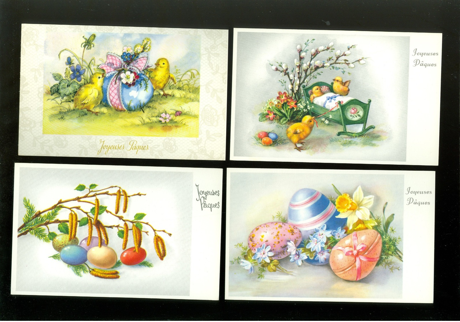 Beau lot de 60 cartes postales de fantaisie  Pâques   Mooi lot 60 postkaarten van fantasie  Pasen -  60 scans