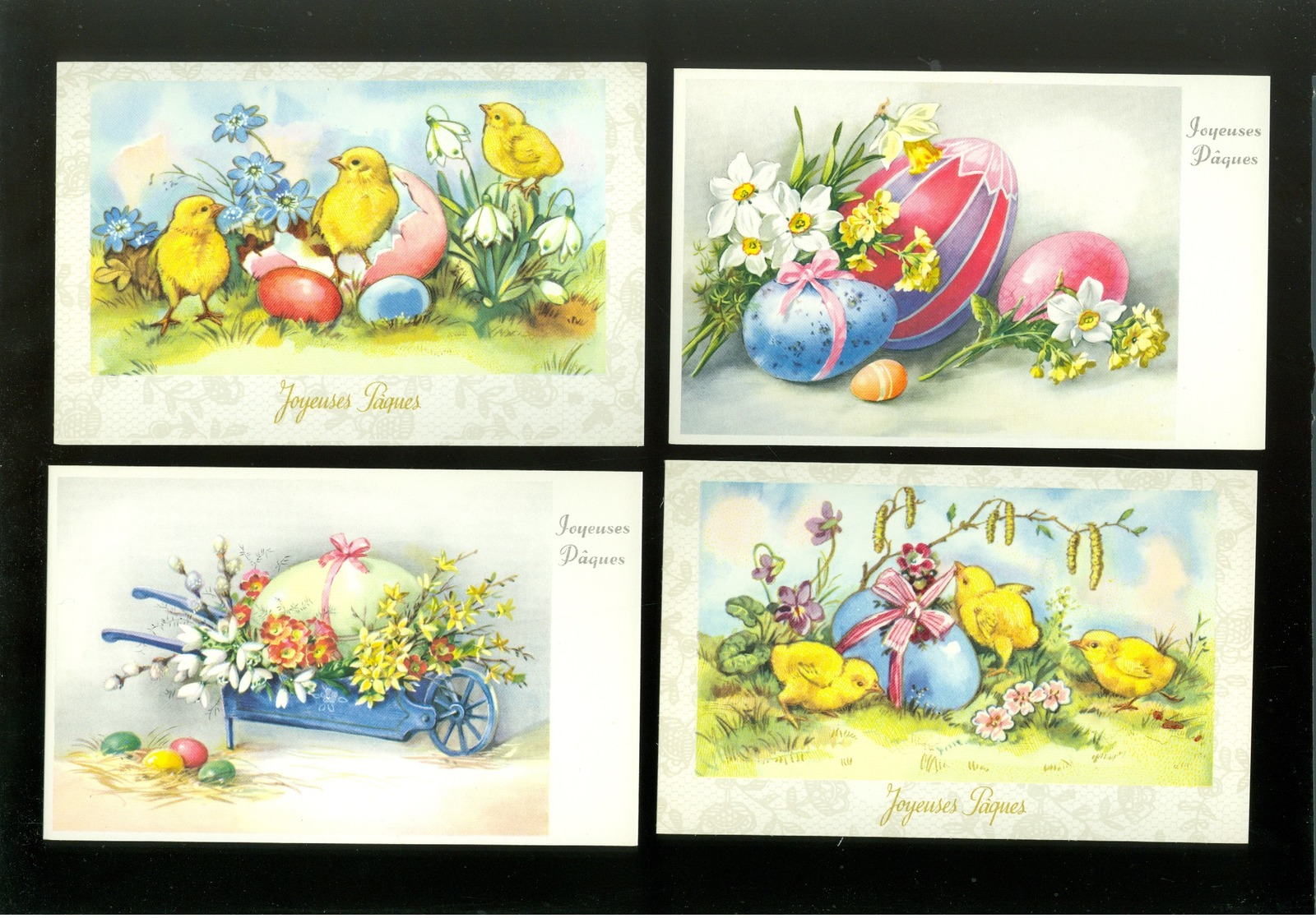 Beau lot de 60 cartes postales de fantaisie  Pâques   Mooi lot 60 postkaarten van fantasie  Pasen -  60 scans