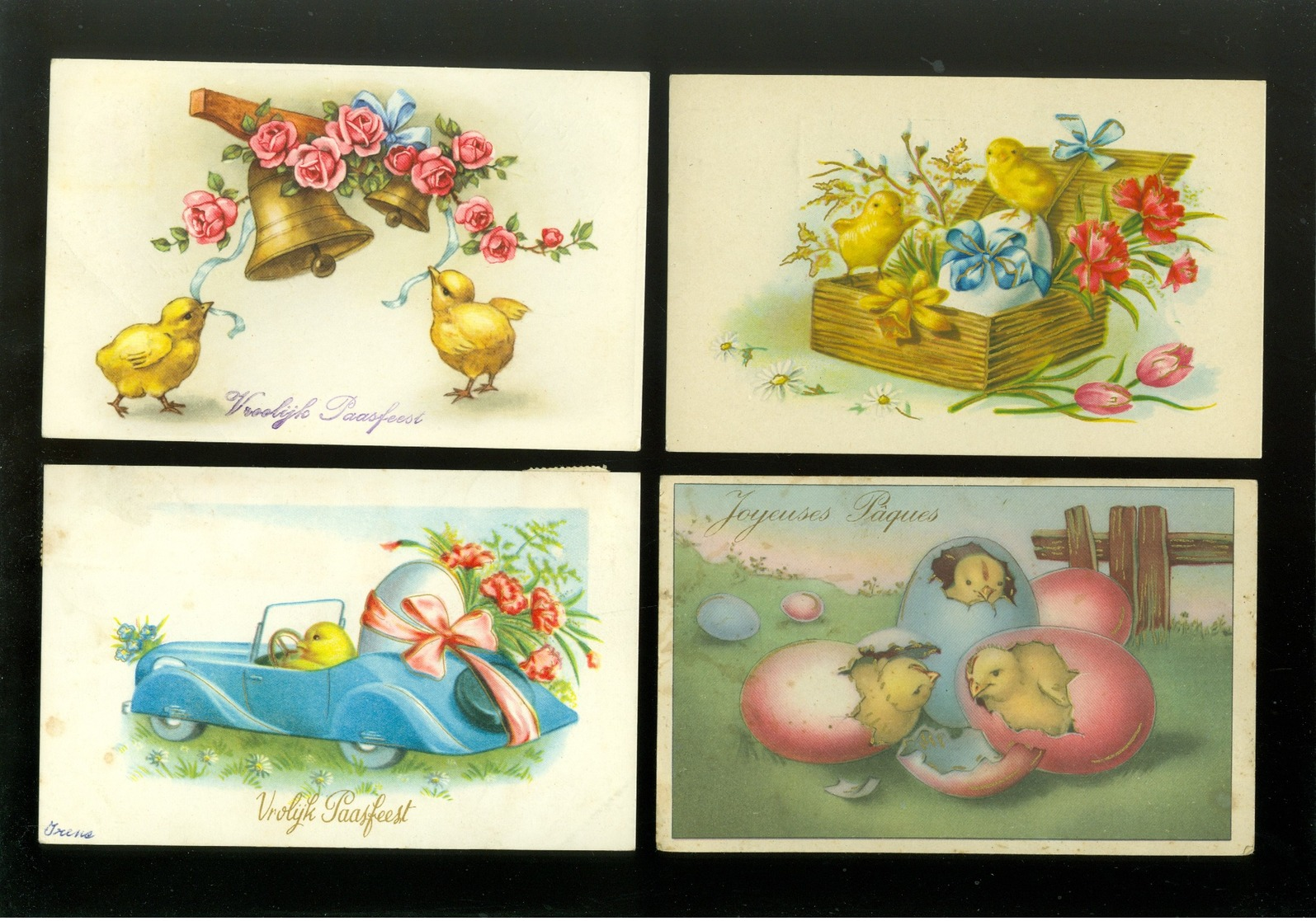 Beau lot de 60 cartes postales de fantaisie  Pâques   Mooi lot 60 postkaarten van fantasie  Pasen -  60 scans