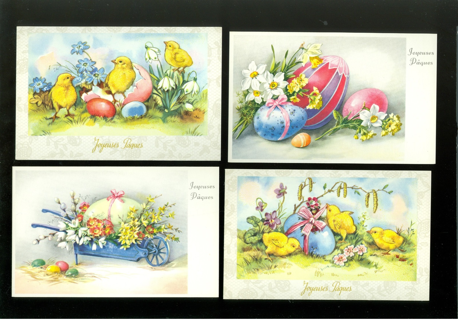 Beau lot de 60 cartes postales de fantaisie  Pâques   Mooi lot 60 postkaarten van fantasie  Pasen -  60 scans