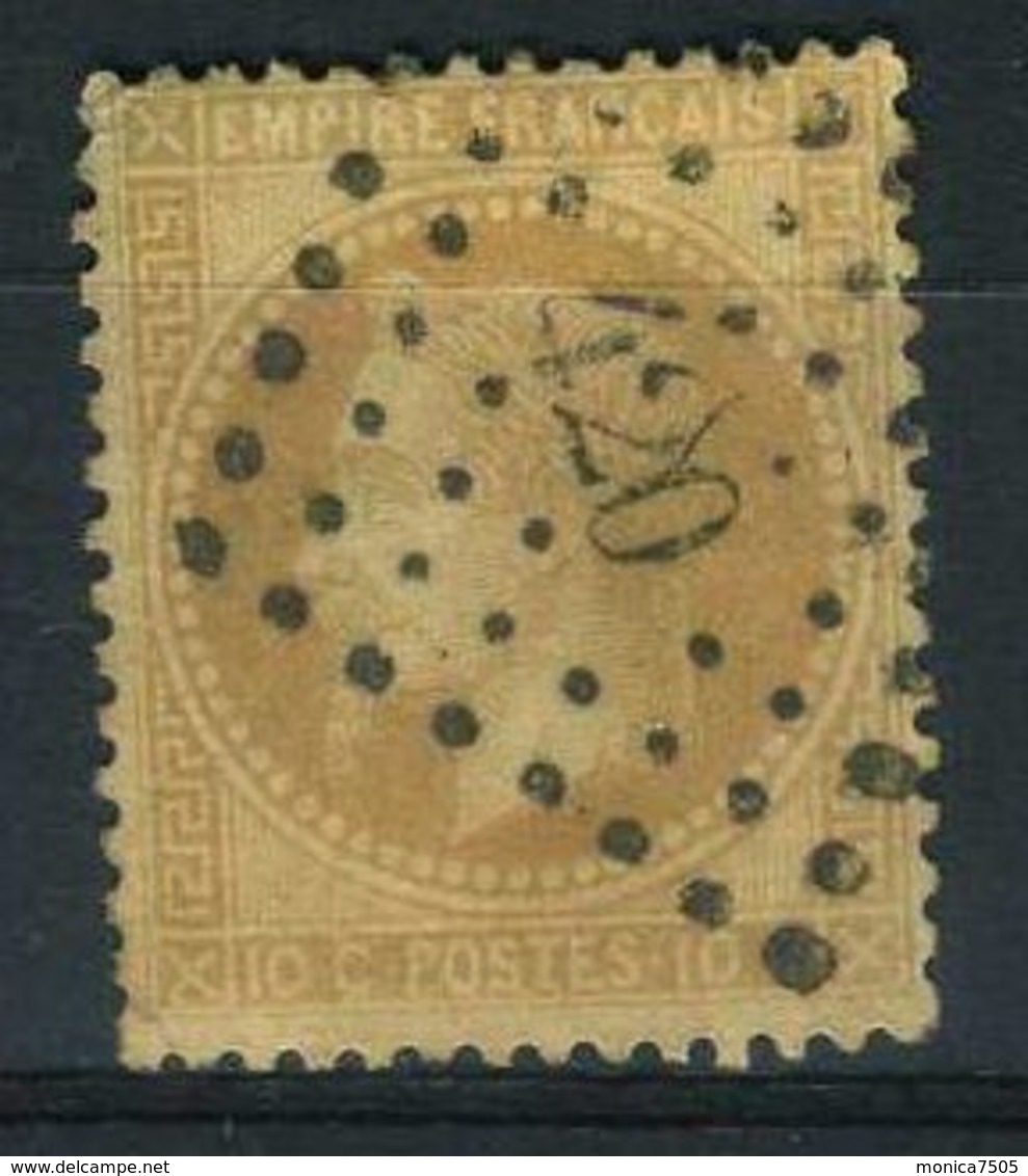 FRANCE ( POSTE )  :  Y&T  N°  21 , TIMBRE  BIEN  OBLITERE . - 1863-1870 Napoleon III With Laurels