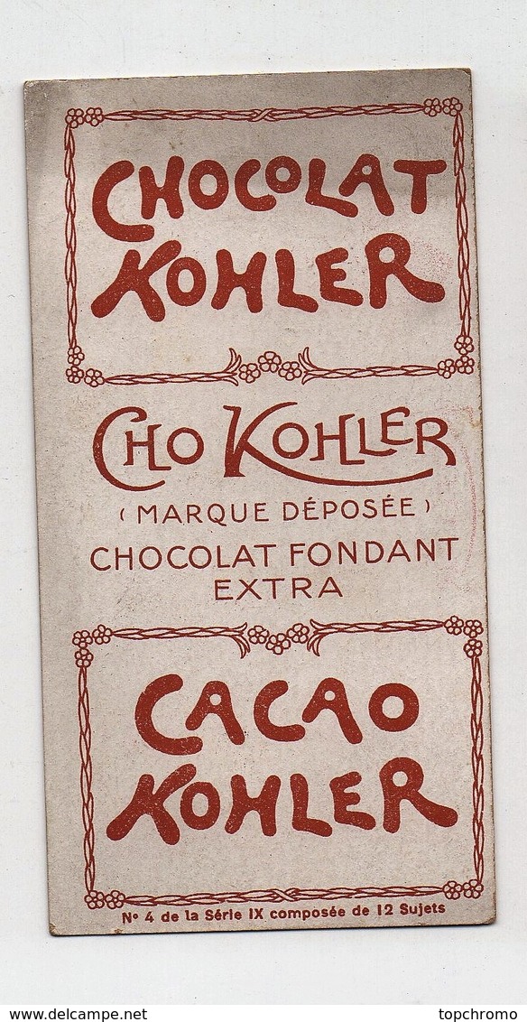 CHROMO Chocolat Kohler Les Petits Métiers Enfants Le Carreleur De Souliers N°4 - Autres & Non Classés