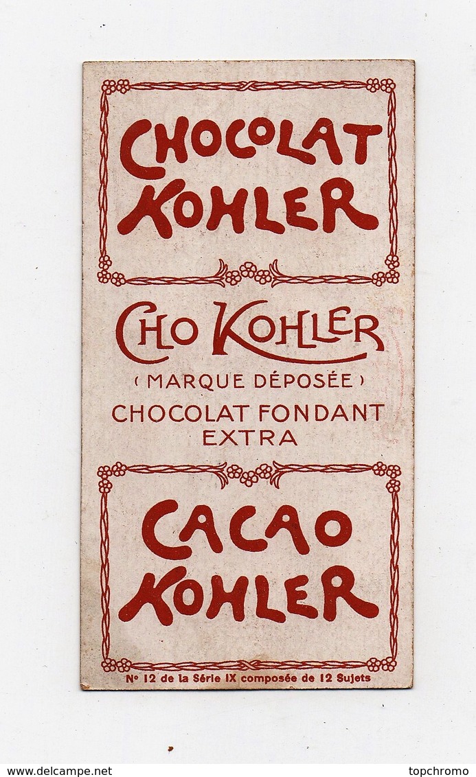 CHROMO Chocolat Kohler Les Petits Métiers Enfants Marchande De Volailles N°12 - Autres & Non Classés