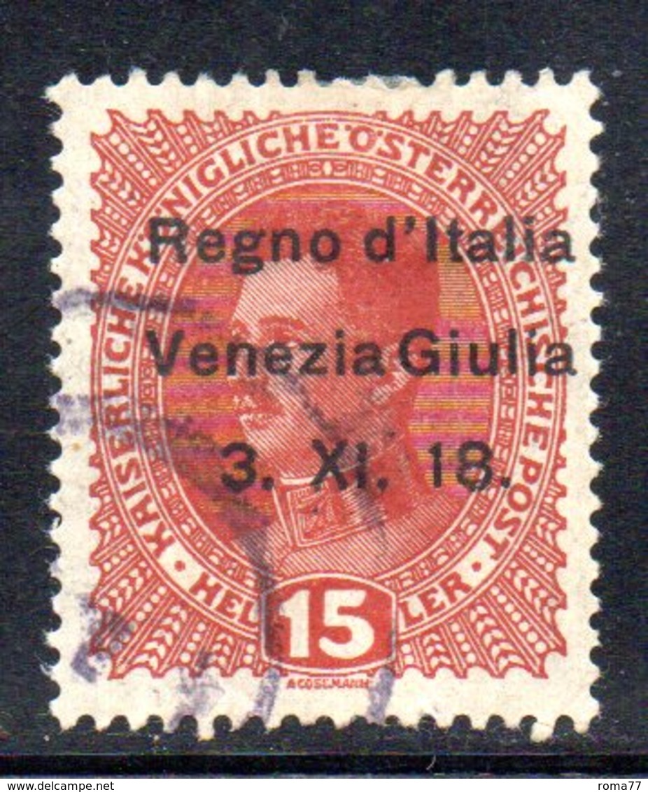 XP4306 - VENEZIA GIULIA 1918 , Sassone  N. 6 Usato . - Venezia Giulia