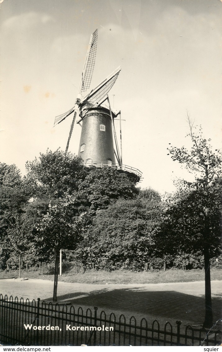 Woerden Windhond, Korenmolen, Windmill, Real Photo - Windmills