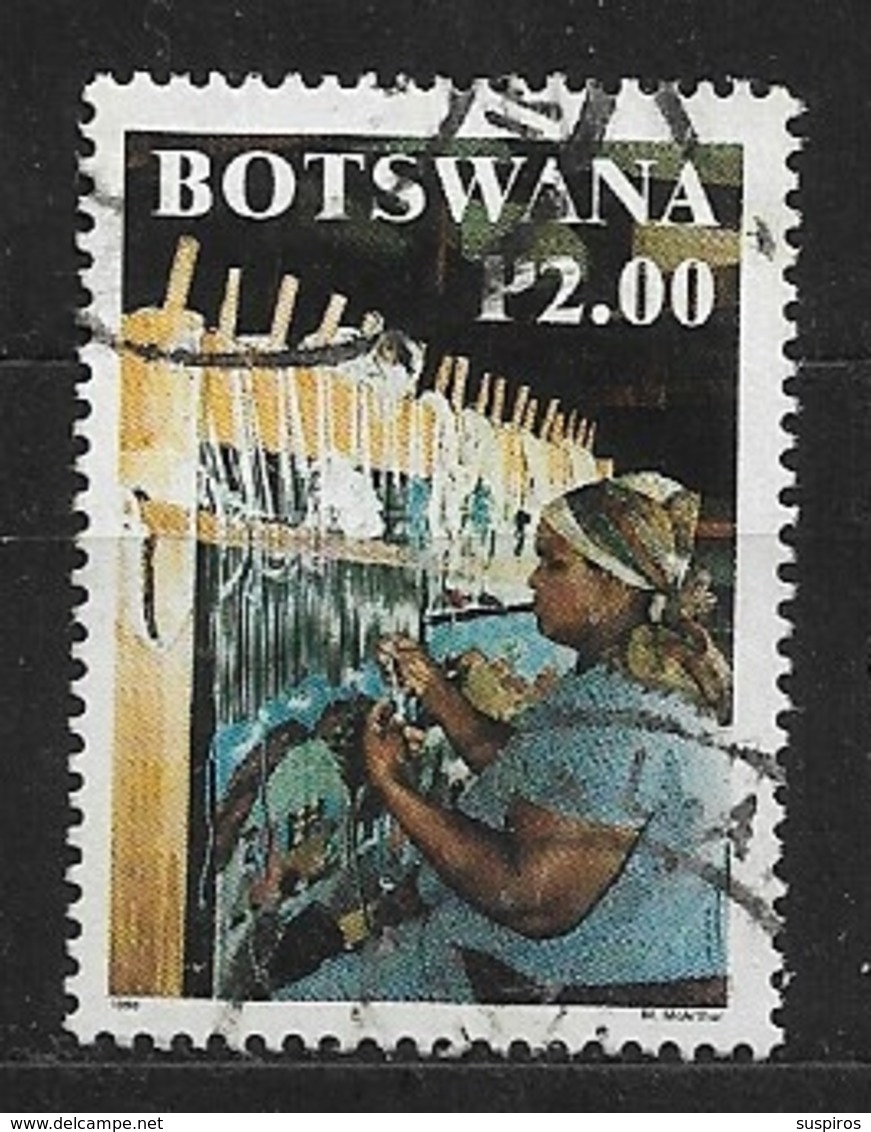 BOTSWANA  1998 Botswana Weavers     Carpet's Art   Woman At Loom  Used - Botswana (1966-...)