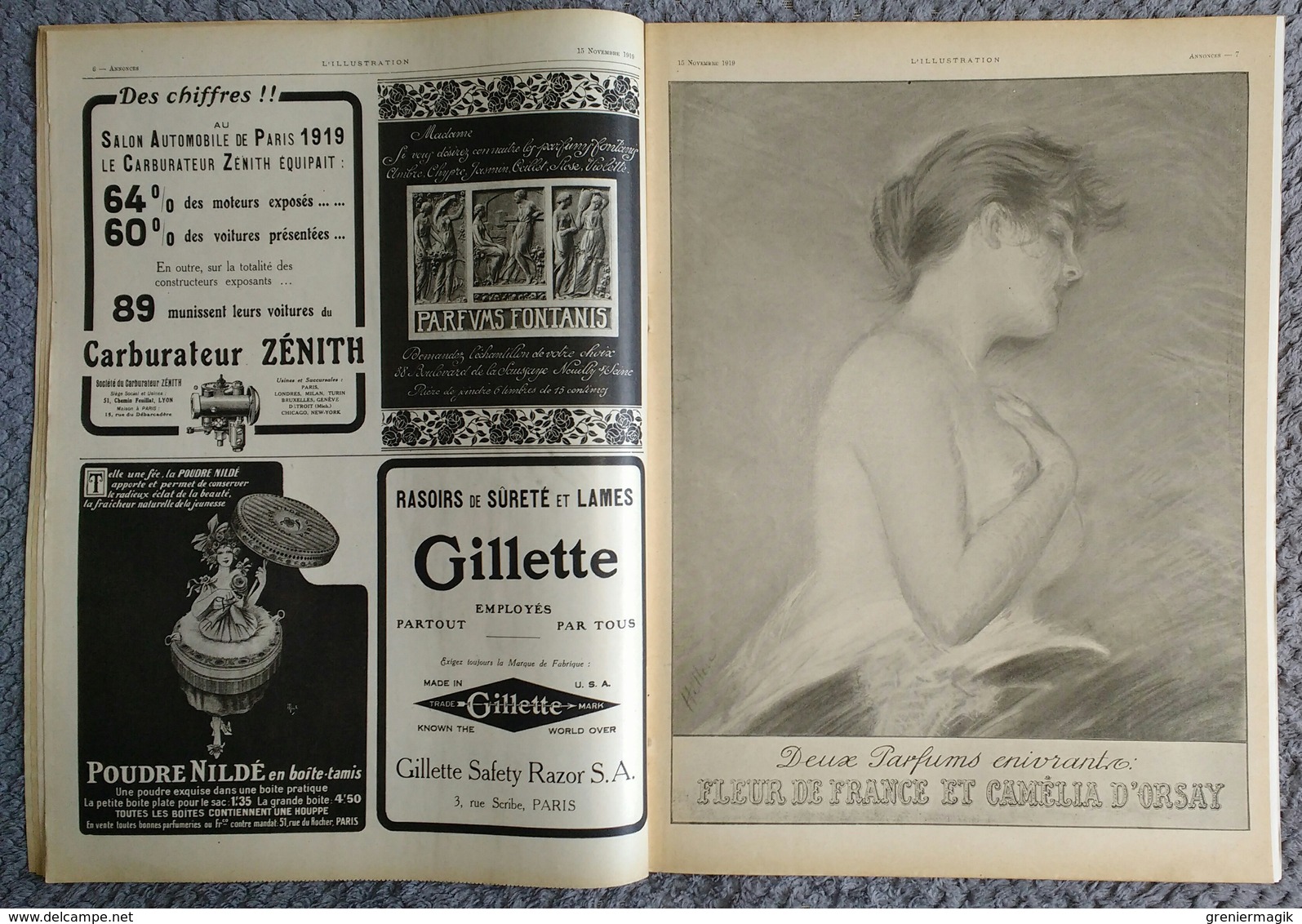 L'Illustration 4002 15 Novembre 1919 Kharkof/Blasons/Lens Béthune Péronne/L'atelier De Courbet/Ambre De Nubie Paris - L'Illustration