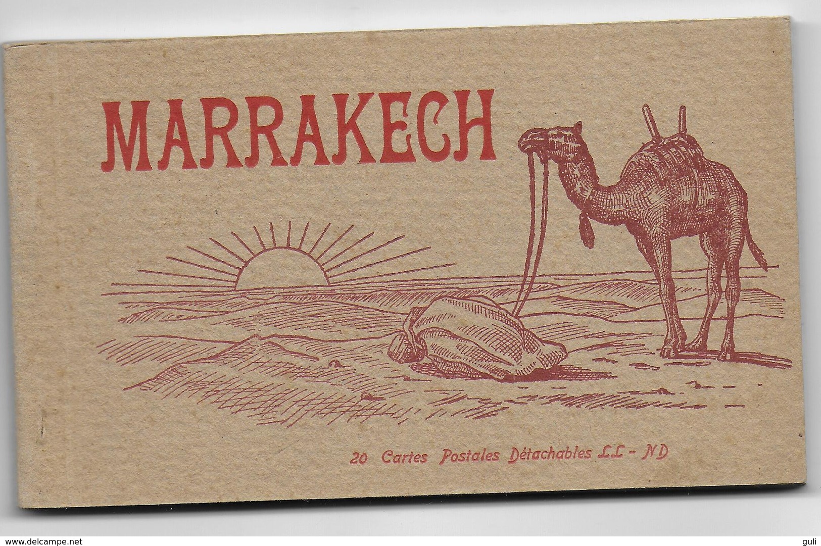 Afrique Maroc MARRAKECH  - Carnet De 20 Cartes Détachables Edition Levy Et Neurdein LL -ND * PRIX FIXE - Marrakech