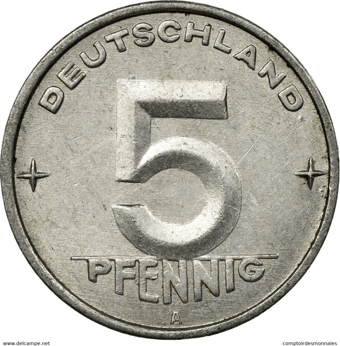 Monnaie, GERMAN-DEMOCRATIC REPUBLIC, 5 Pfennig, 1952, Berlin, TTB, Aluminium - 5 Pfennig