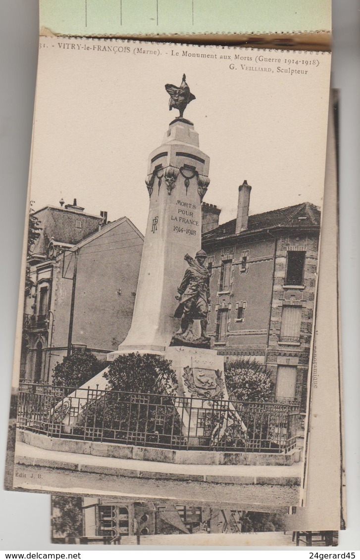 CARNET COMPLET 12 CPSM VITRY LE FRANCOIS (Marne) - Vue générale, monuments....