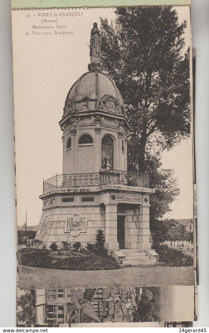 CARNET COMPLET 12 CPSM VITRY LE FRANCOIS (Marne) - Vue générale, monuments....