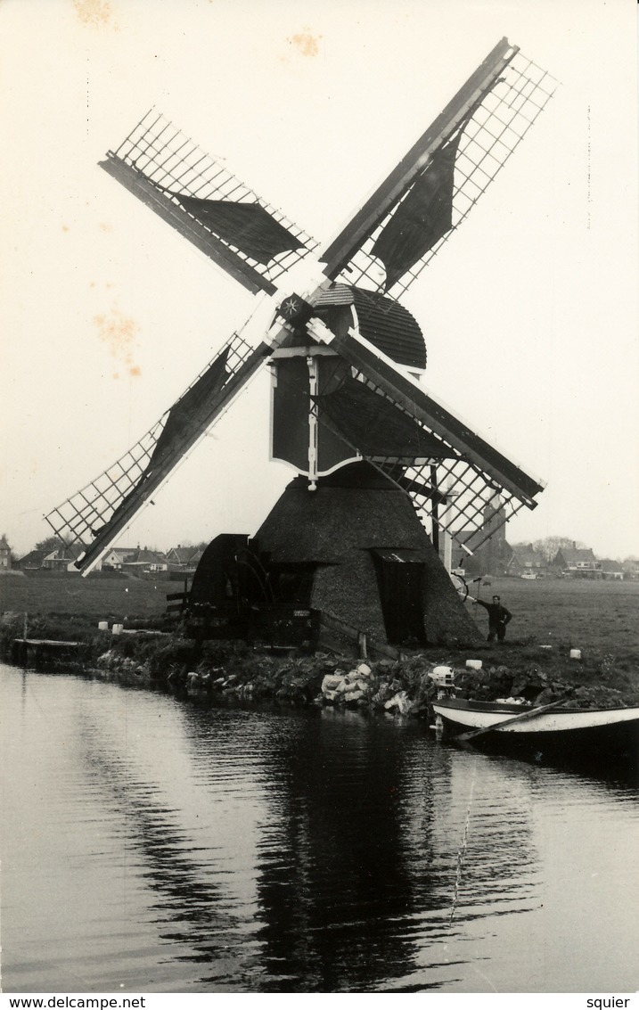 Woubrugge, Gros-molen, Poldermolen, Windmill, Real Photo Ludlage - Windmolens