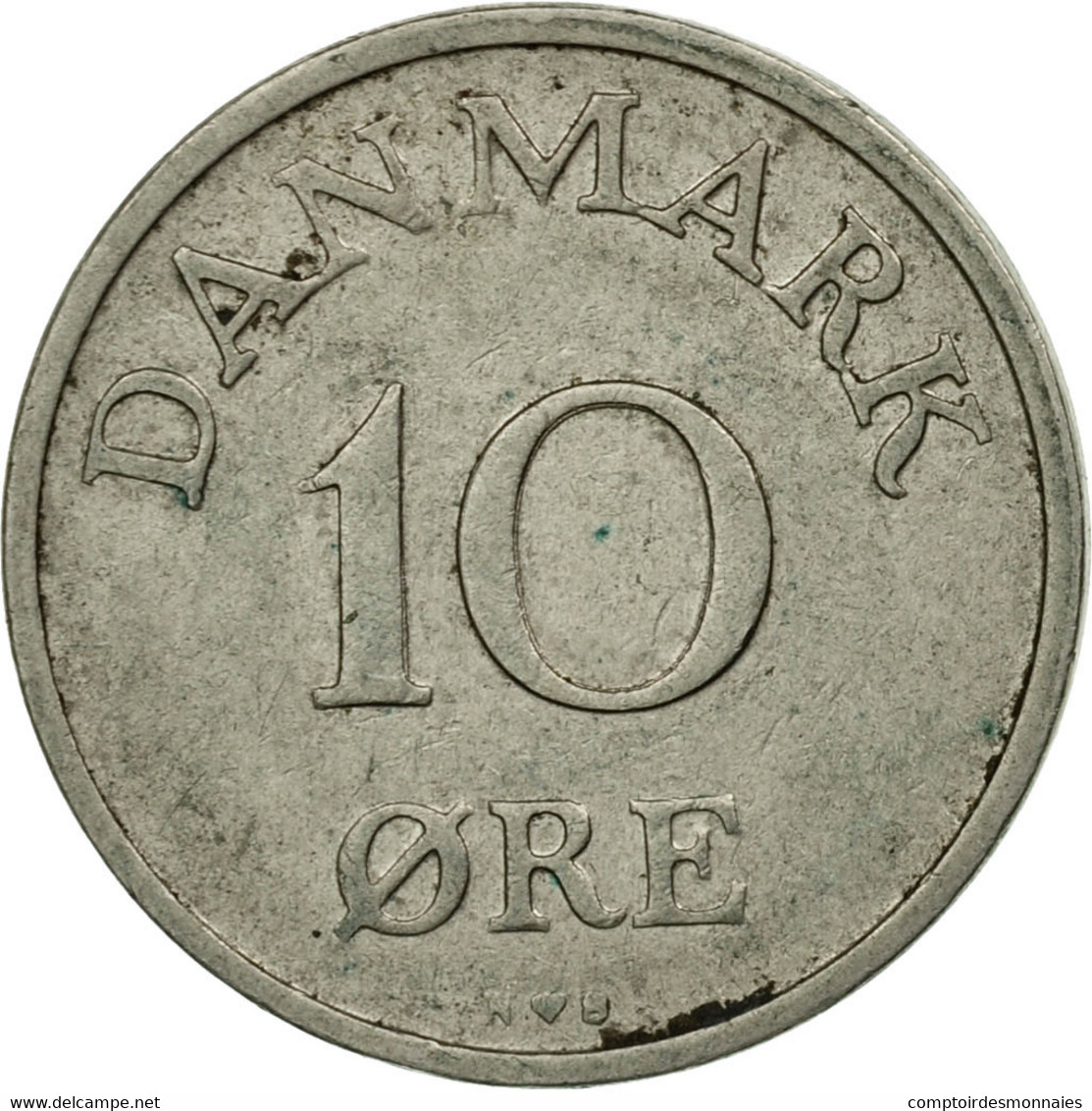 Monnaie, Danemark, Frederik IX, 10 Öre, 1953, Copenhagen, TB+, Copper-nickel - Danemark