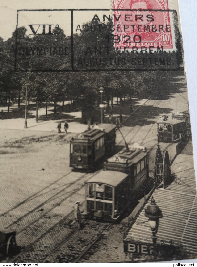 Bruxelles // Porte De Namur // Blvd. Regent Et Ave. Des Arts Avec Belle Trams 1920 - Vervoer (openbaar)