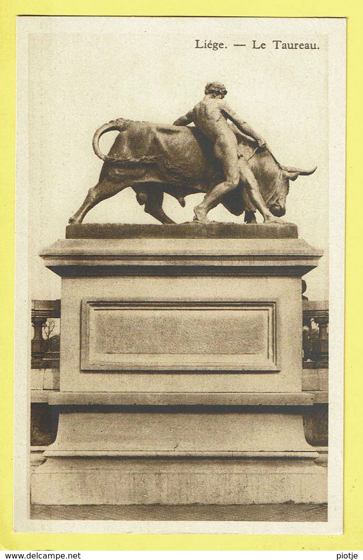 * Liège - Luik (La Wallonie) * (Edit J. Chapelier) Le Taureau, Statue, Monument, Standbeeld, Stier, Bull, Rare - Liege