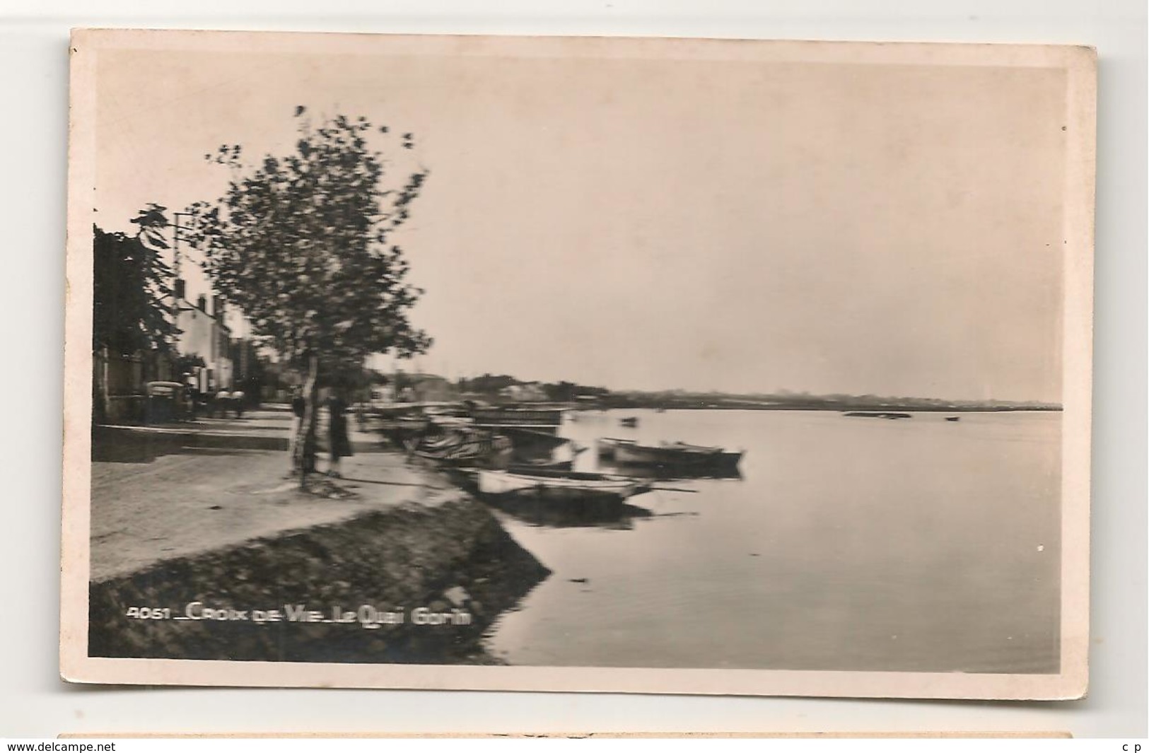 Croix De Vie - Le Quai Gorin - Cachet Daguin , Vue Sur La Plage Des Enfants  , Au Verso -  CPSM° - Soullans