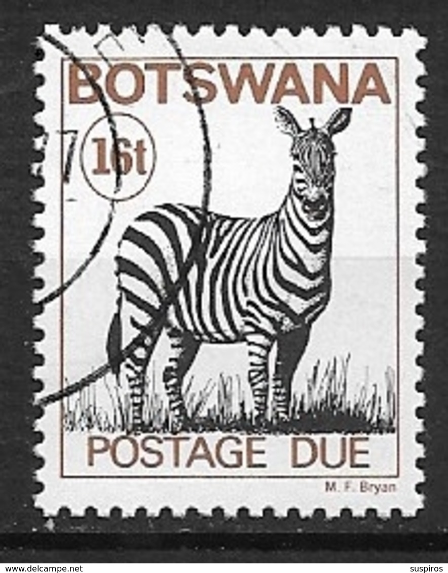 BOTSWANA    1977/1984 / 1989   Postage Due TAXE ZEBRA   Used - Botswana (1966-...)