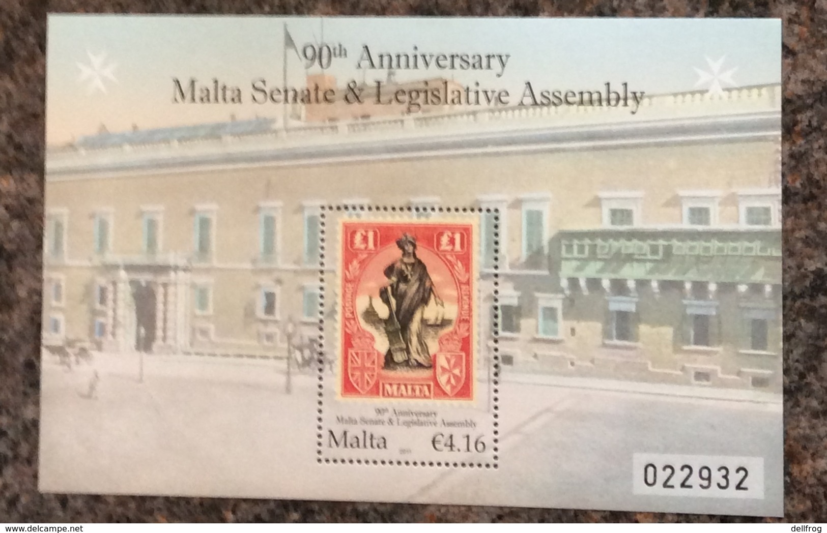 Malta 2011 - 90TH MALTA SENATE MINISHEET MNH - Malte