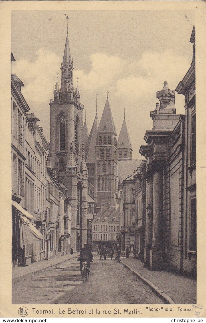 Tournai, Le Beffroi Et La Rue St Martin (pk57217) - Tournai