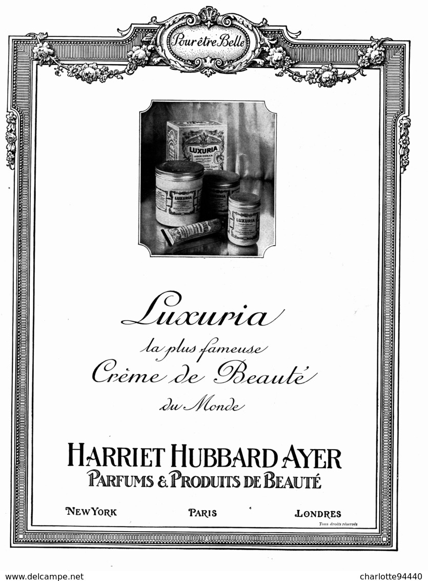 PUB PRODUITS De BEAUTE    " HARRIET HUBBARD AYER "   1930 ( 1 ) - Autres & Non Classés