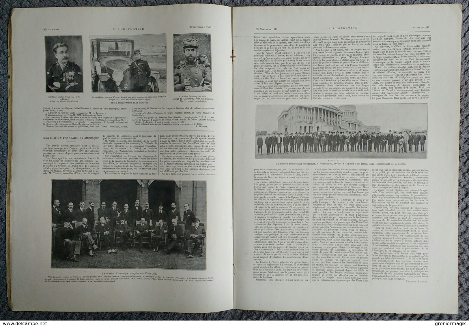 L'Illustration 4004 29 novembre 1919 Résultats des élections/Université de Strasbourg/Hindenburg et Ludendorff/Egypte