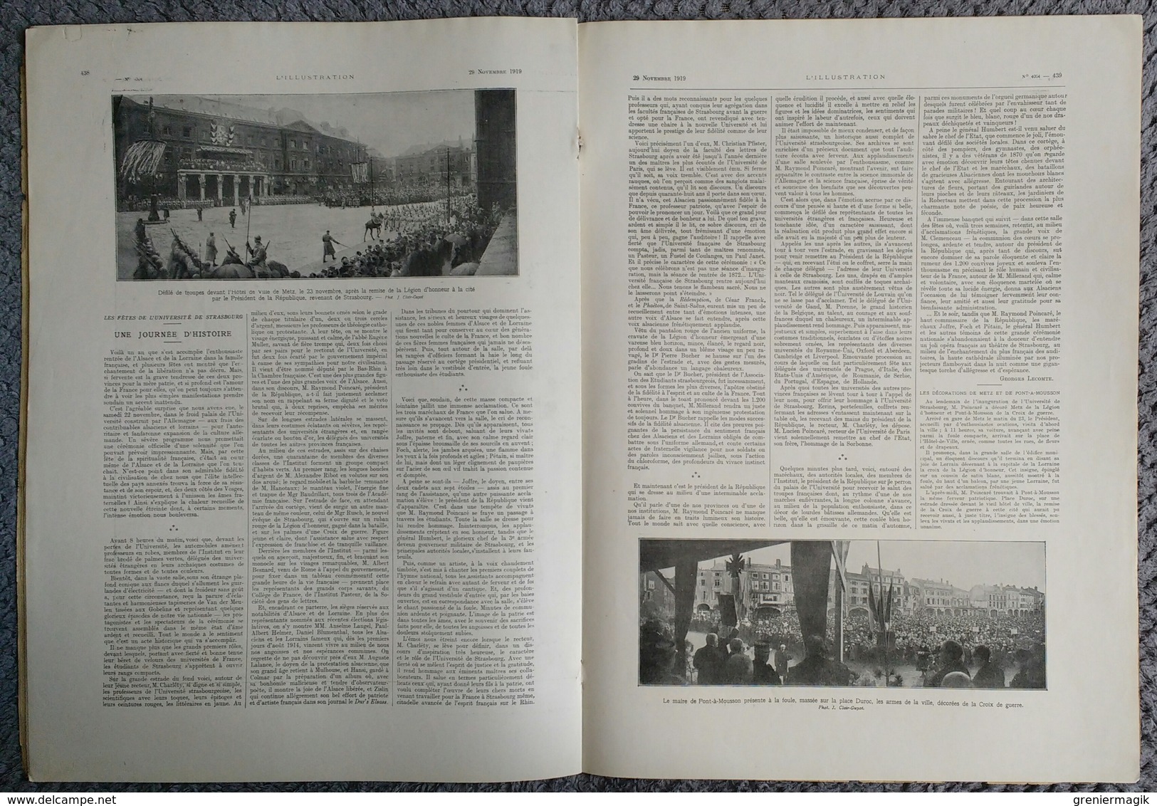 L'Illustration 4004 29 novembre 1919 Résultats des élections/Université de Strasbourg/Hindenburg et Ludendorff/Egypte