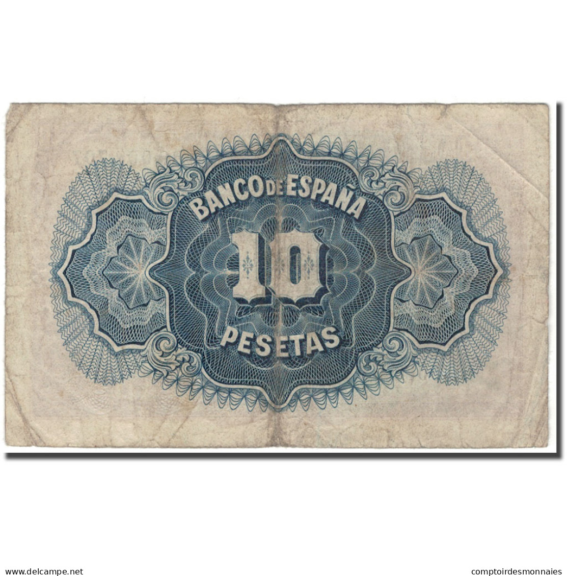 Billet, Espagne, 10 Pesetas, 1935, KM:86a, B+ - 10 Pesetas