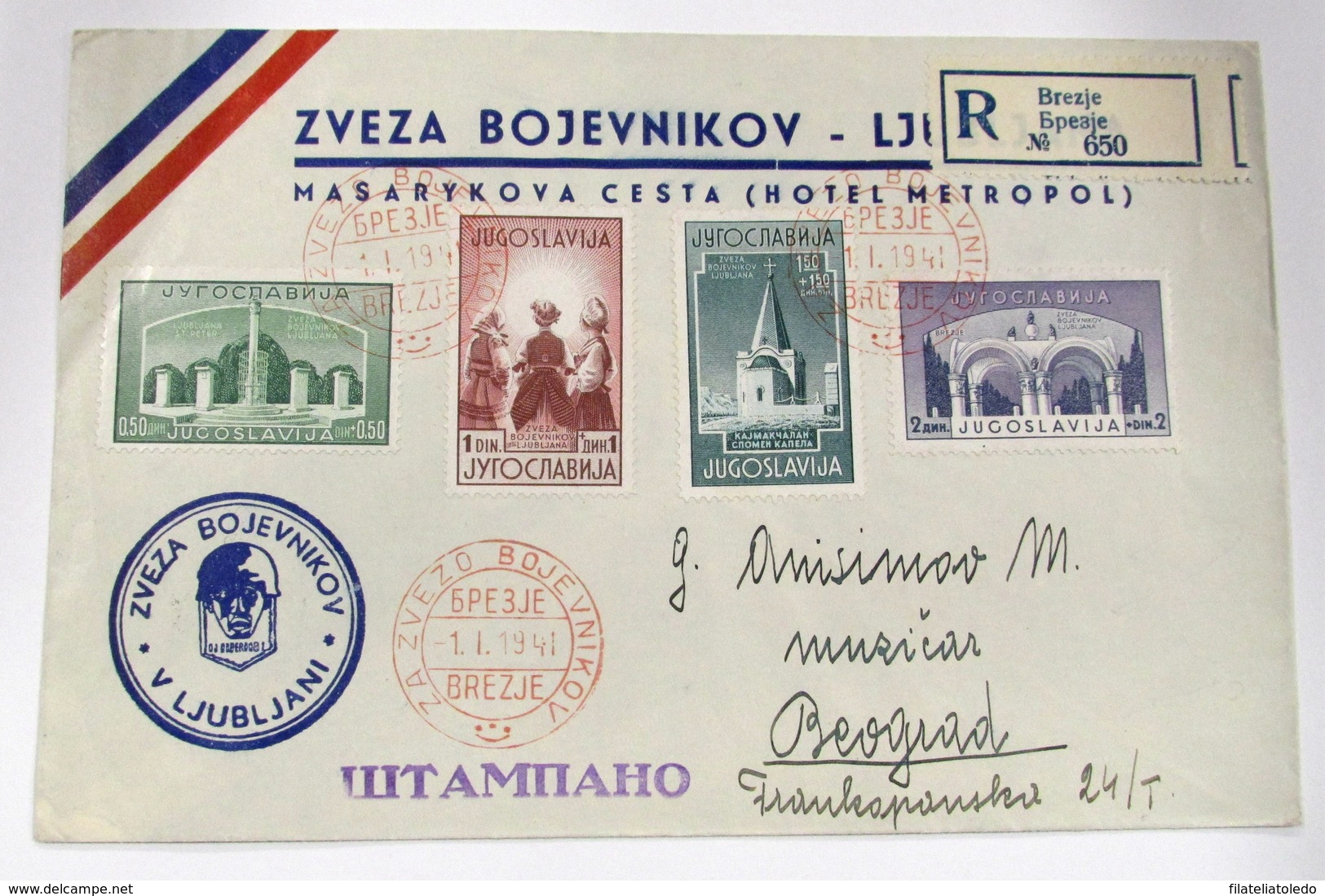 Yugoslavia 389/92 - Cartas & Documentos