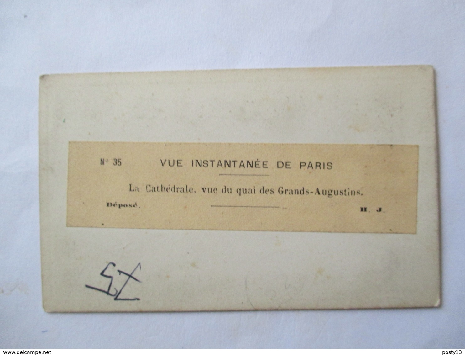 PARIS - Photographie Ancienne CDV Albumen - Notre-Dame Vue Du Quai Saint-Augustin - BE - Anciennes (Av. 1900)