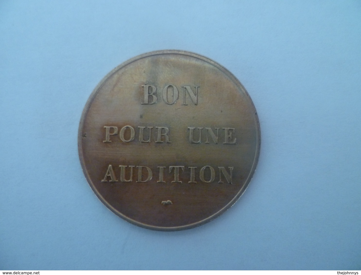 JETON / TOKEN  Bon Pour Audition ! - Professionnels / De Société