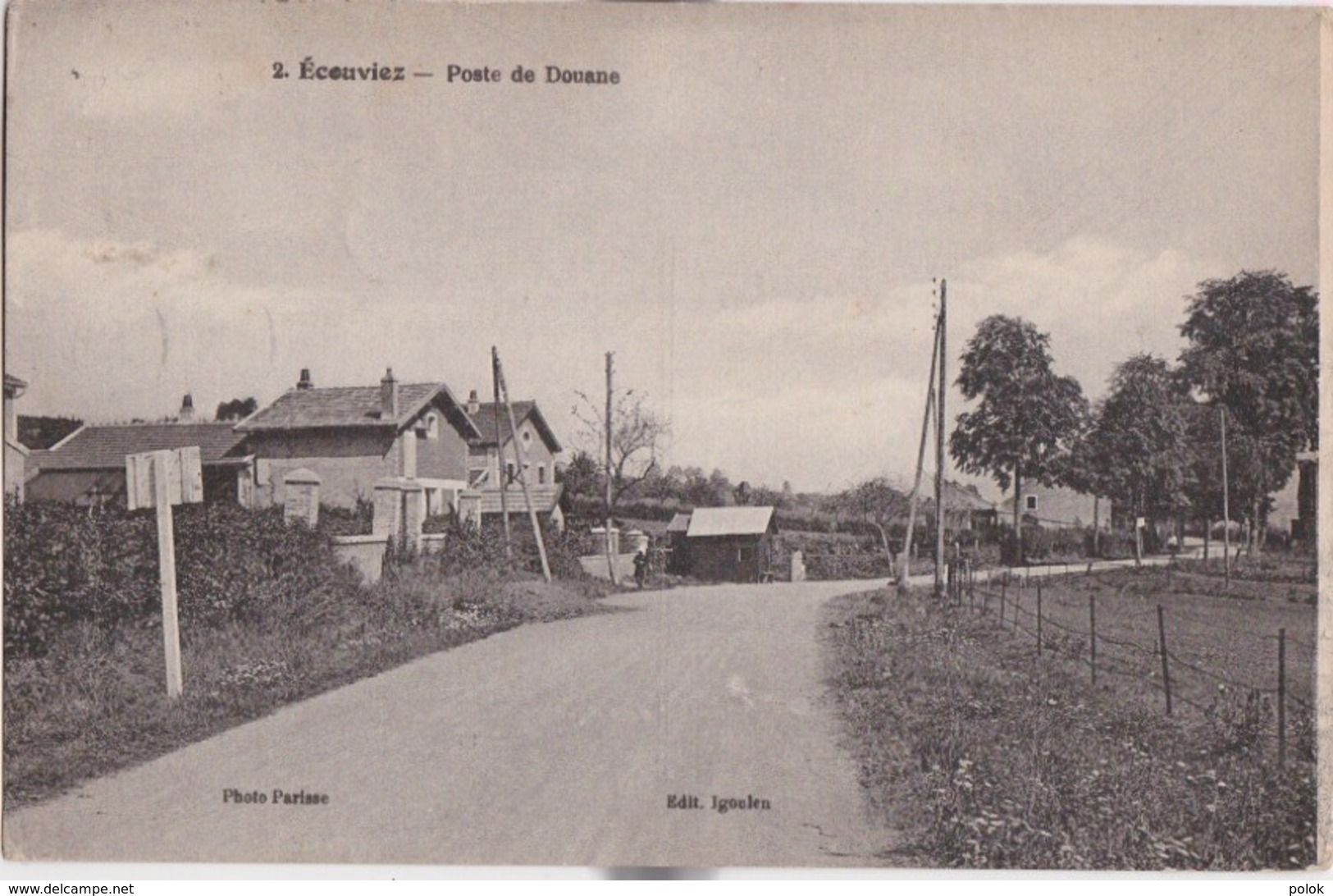 Bt - Cpa Ecouviez (Meuse) - Poste De Douane - Autres & Non Classés