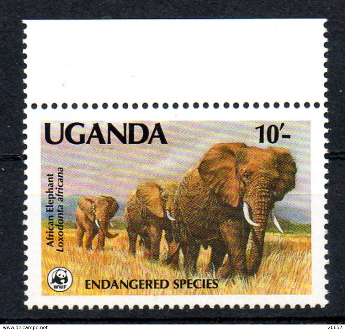 Ouganda Uganda 0601 Eléphant , Wwf  1988 - Elephants