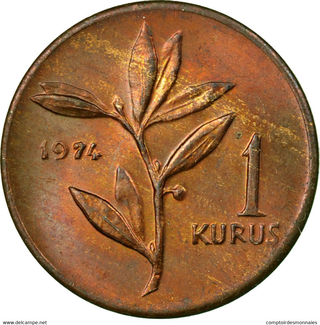 Monnaie, Turquie, Kurus, 1974, TTB, Bronze, KM:895a - Turquie